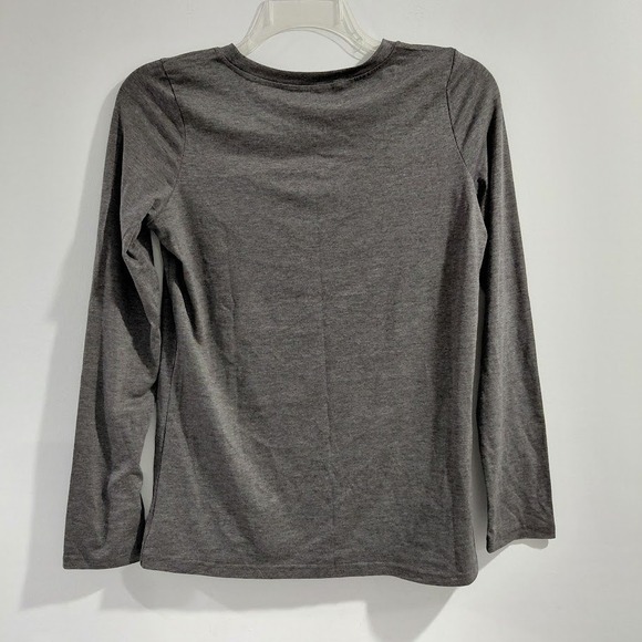 Flamingals Women's Long Sleeve Dark Gray Floral Print T Shirt Top Size L - Picture 4 of 9